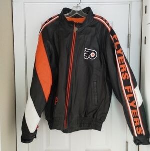 Vintage Pro Player Philadelphia Flyers Leather Jacket Men's size XL